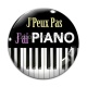 Cabochon Verre - j'peux pas j'ai piano