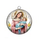 Pendentif Cabochon Argent - vierge