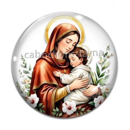 Cabochon Verre - vierge