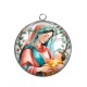 Pendentif Cabochon Argent - vierge
