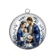 Pendentif Cabochon Argent - Vierge jésus