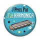 Cabochon Verre - j'peux pas j'ai harmonica