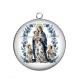 Pendentif Cabochon Argent - vierge