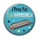 Cabochon Résine - j'peux pas j'ai harmonica