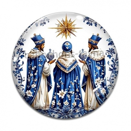 Cabochon Verre - les rois mages