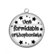 Pendentif Cabochon Argent - une formidable orthophoniste
