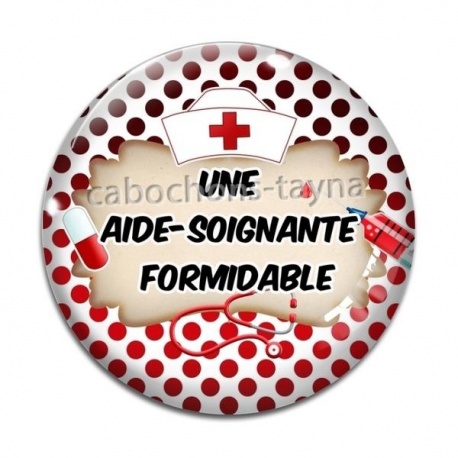 Cabochon Verre - une aide soignante formidable