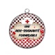 Pendentif Cabochon Argent - une aide soignante formidable