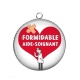 Pendentif Cabochon Argent - formidable aide soignant