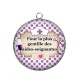 Pendentif Cabochon Argent - pour la plus gentilles des aides soignantes