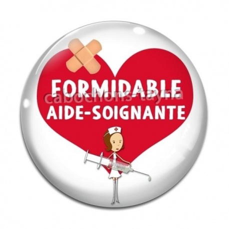Cabochon Verre - formidable aide soignante