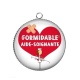 Pendentif Cabochon Argent - formidable aide soignante