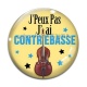 Cabochon Verre - j'peux pas j'ai contrebasse