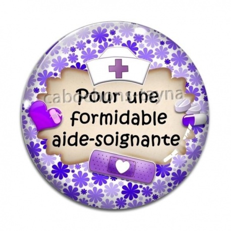 Cabochon Verre - une aide soignante formidable