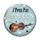 Cabochon Verre - j'peux pas j'ai violon