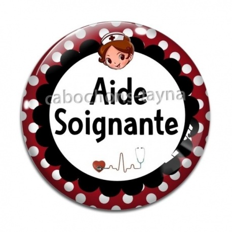 Cabochon Verre - aide soignante