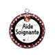 Pendentif Cabochon Argent - aide soignante