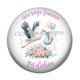 Cabochon Résine - une sage femme qui déchire