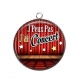 Pendentif Cabochon Argent - j'peux pas j'ai concert
