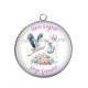 Pendentif Cabochon Argent - une super sage femme