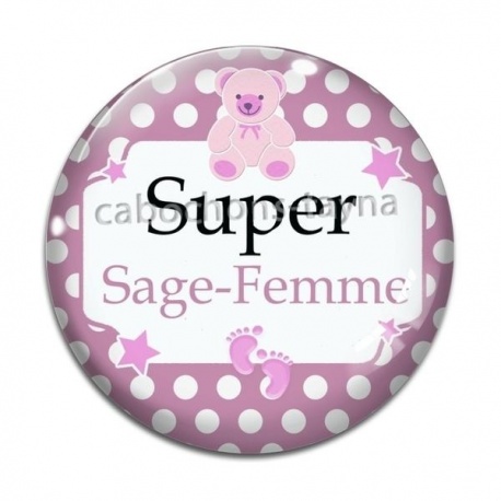 Cabochon Verre - super sage femme