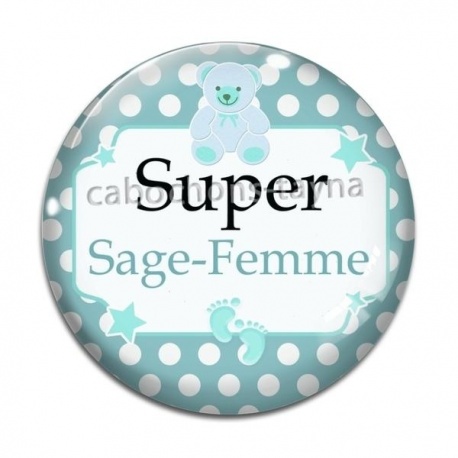 Cabochon Verre - super sage femme