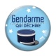 Cabochon Verre - gendarme qui déchire