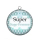 Pendentif Cabochon Argent - super sage femme