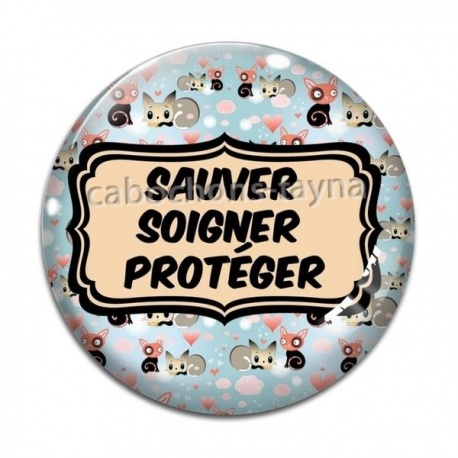 Cabochon Verre - sauver soigner préotéger