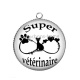 Pendentif Cabochon Argent - super vétérinaire