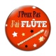 Cabochon Verre - j'peux pas j'ai flûte