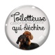 Cabochon Verre - toiletteuse qui déchire