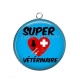 Pendentif Cabochon Argent - super vétérinaire