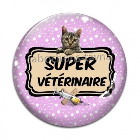 Cabochon Verre - super vétérinaire