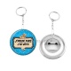 Porte clés décapsuleur - eux pas j'ai véto