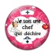 Cabochon Verre - je suis une chef qui déchire