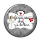 Cabochon Résine - je suis une chef qui déchire