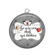 Pendentif Cabochon Argent - je suis une chef qui déchire