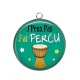 Pendentif Cabochon Argent - j'peux pas j'ai percu