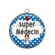Pendentif Cabochon Argent - super médecin