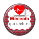 Cabochon Résine - médecin qui déchire