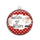 Pendentif Cabochon Argent - dentiste qui déchire
