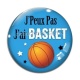 Cabochon Verre - j'peux pas j'ai basket