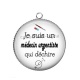Pendentif Cabochon Argent - je suis un médecin urgentiste qui déchire