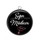 Pendentif Cabochon Argent - super médecin