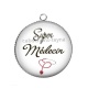 Pendentif Cabochon Argent - super médecin