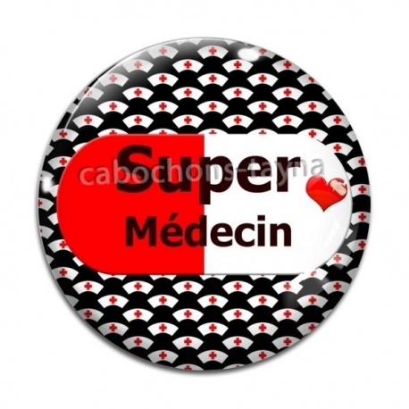 Cabochon Verre - super médecin