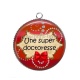 Pendentif Cabochon Argent - une super doctoresse