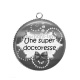 Pendentif Cabochon Argent - une super doctoresse