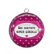Pendentif Cabochon Argent - une dentiste super géniale